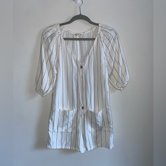 Billabong Pinstripe Romper - Picture 2 of 12